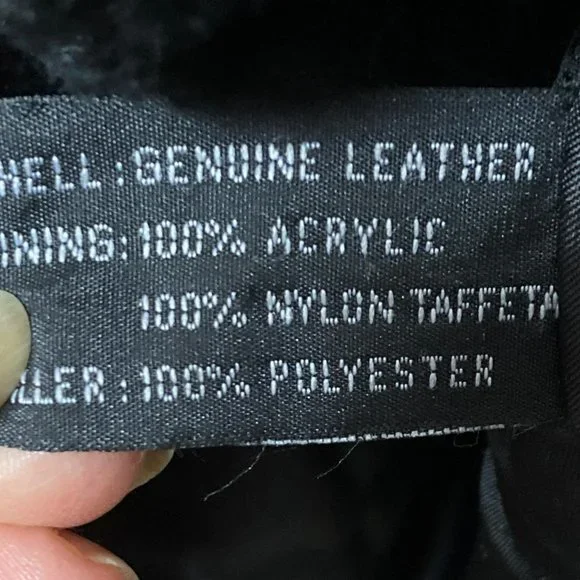 Michael Michelle Black Leather Bomber